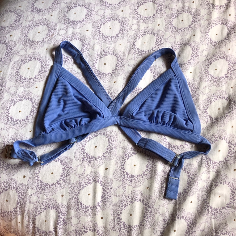 Blue bikini top